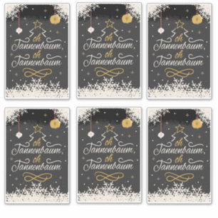 Weihnachtskarte Aufkleber