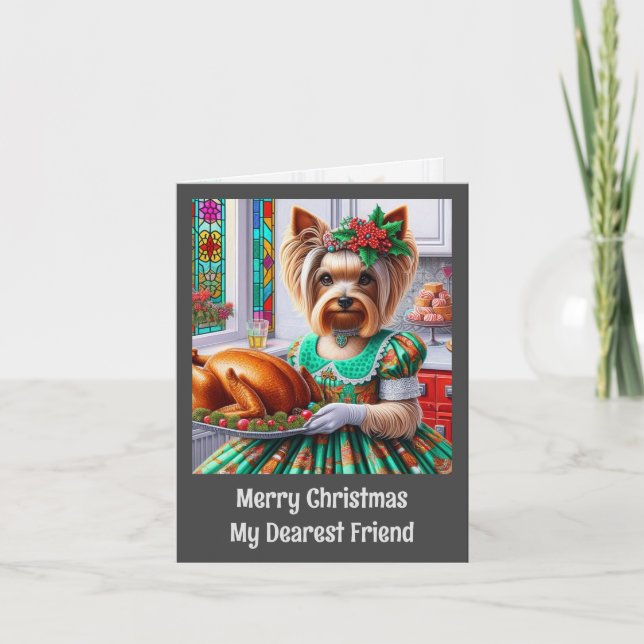 Weihnachtskarte | Australian Silky Terrier Dog Xma Karte (Vorderseite)