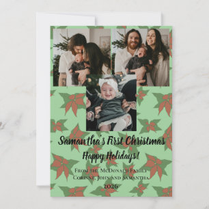 Weihnachtskarte Baby erstes Weihnachten 3 Foto Nam Einladung