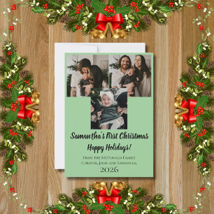 Weihnachtskarte Baby erstes Weihnachten 3 Foto Nam Einladung