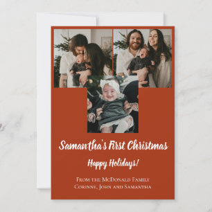 Weihnachtskarte Baby erstes Weihnachten 3 Foto Nam Einladung
