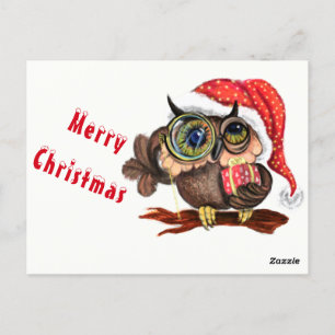 Weihnachtskarte Babyschale mit Geschenk Postkarte
