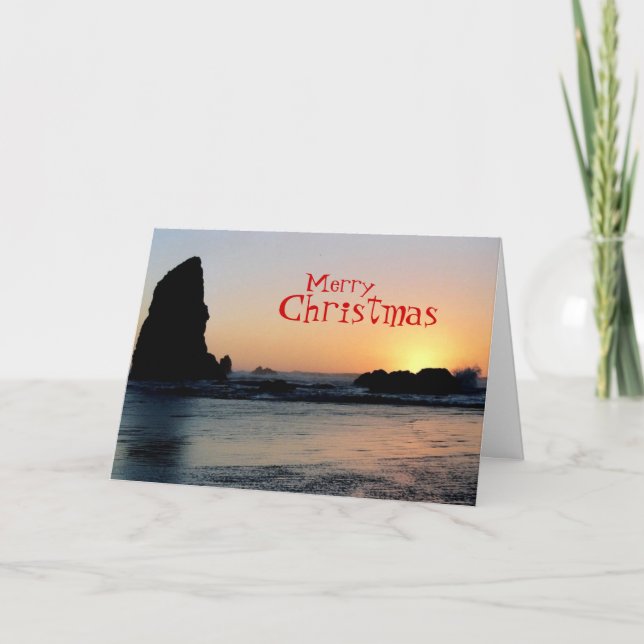 Weihnachtskarte (Beach Card) Feiertagskarte (Vorderseite)