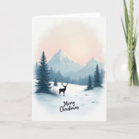 Weihnachtskarte Berggipfel