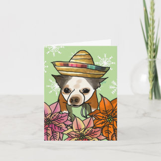 Weihnachtskarte, Chihuahua Mix Feiertagskarte