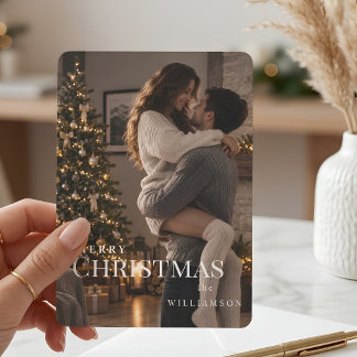 Weihnachtskarte Christmas Trendy 2 Foto Paar Einladung