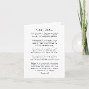 WEIHNACHTSKARTE - Das Geschenk des Weihnachtsgedic Karte