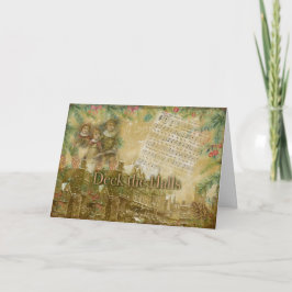 Weihnachtskarte "Deck the Halls" Karte