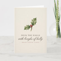 Weihnachtskarte 'Deck the Halls'