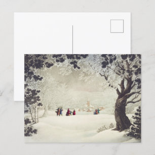 Weihnachtskarte der 1960er Jahre Vintager 60er Wei Feiertagspostkarte