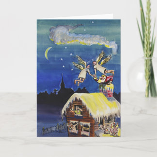 Weihnachtskarte der 40er Jahre Feiertagskarte