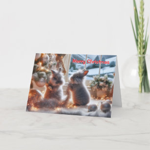 Weihnachtskarte der Kaninchen Feiertagskarte