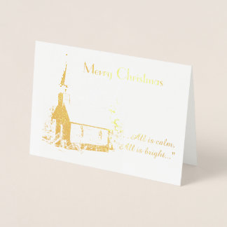 Weihnachtskarte der Kirche (Foil) Folienkarte