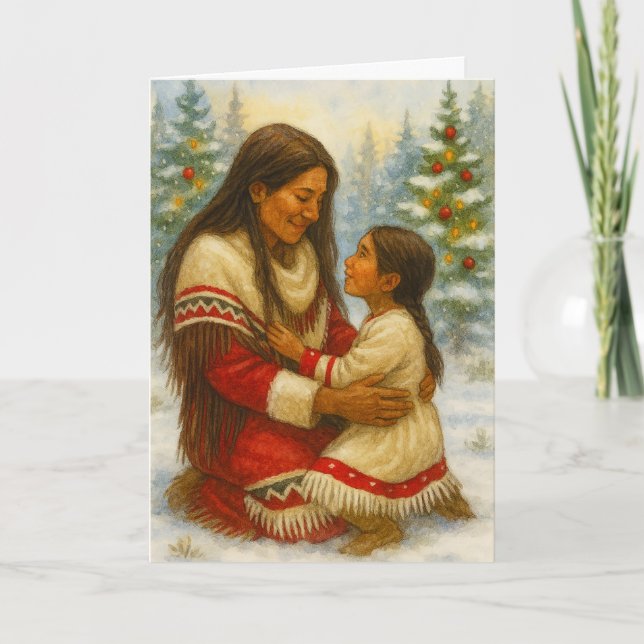 Weihnachtskarte der Native Americans Karte (Vorderseite)