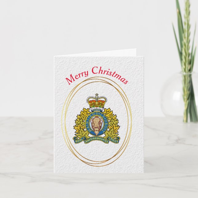 Weihnachtskarte der Royal Canadian Mountain Police Karte (Vorderseite)