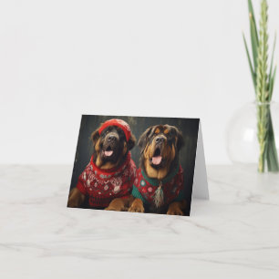 Weihnachtskarte der tibetischen Mastiffs Karte