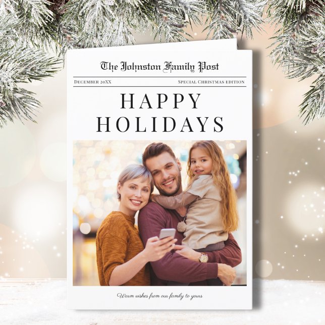 Weihnachtskarte der Zeitung mit Foto Feiertagskarte (Von Creator hochgeladen)
