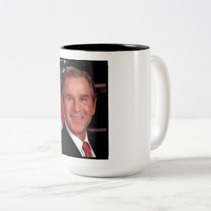 Weihnachtskarte des amerikanischen Präsidenten Geo Zweifarbige Tasse