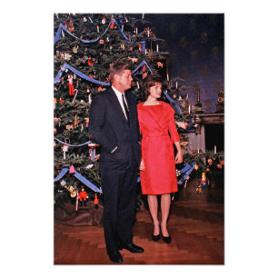Weihnachtskarte des amerikanischen Präsidenten Joh Fotodruck