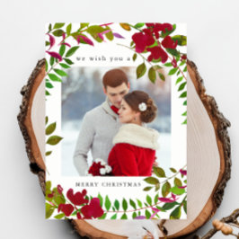 Weihnachtskarte des botanischen Fotos Feiertagskarte