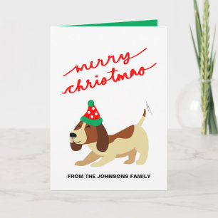 Weihnachtskarte des Hundes, Personalisierte Niedli Ankündigung