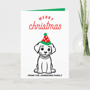 Weihnachtskarte des Hundes, Personalisierte Niedli Ankündigung
