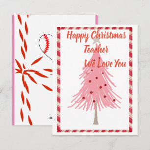 Weihnachtskarte des Lehrers mit Liebe Feiertagskarte