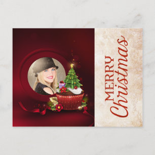 Weihnachtskarte des Santa Foto Feiertagspostkarte