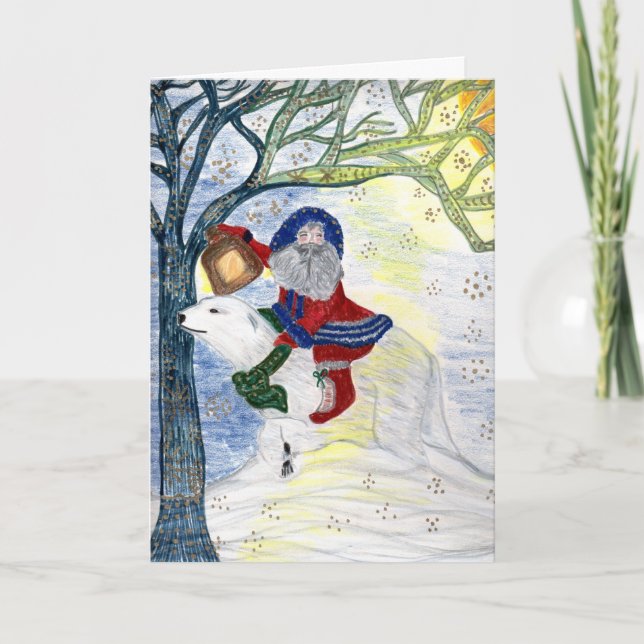 Weihnachtskarte des Vaters Feiertagskarte (Vorderseite)