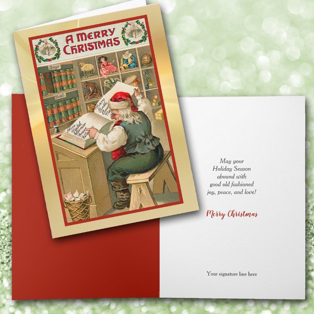 Weihnachtskarte des Weihnachtsmanns Feiertagskarte (Von Creator hochgeladen)