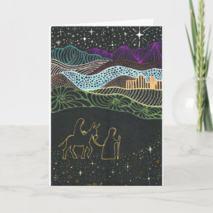 Weihnachtskarte. Design "Reise nach Bethlehem"  Karte