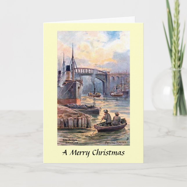 Weihnachtskarte - Die Brücken, das Sunderland Feiertagskarte (Vorderseite)