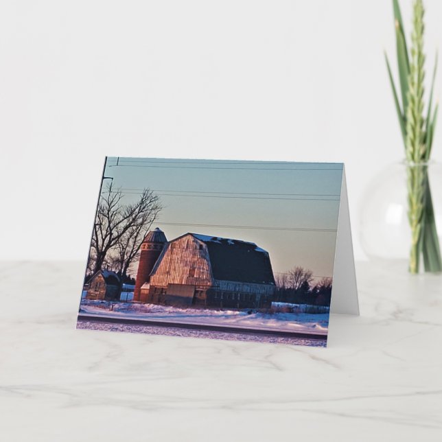 Weihnachtskarte "Driving at Dusk" Karte (Vorderseite)