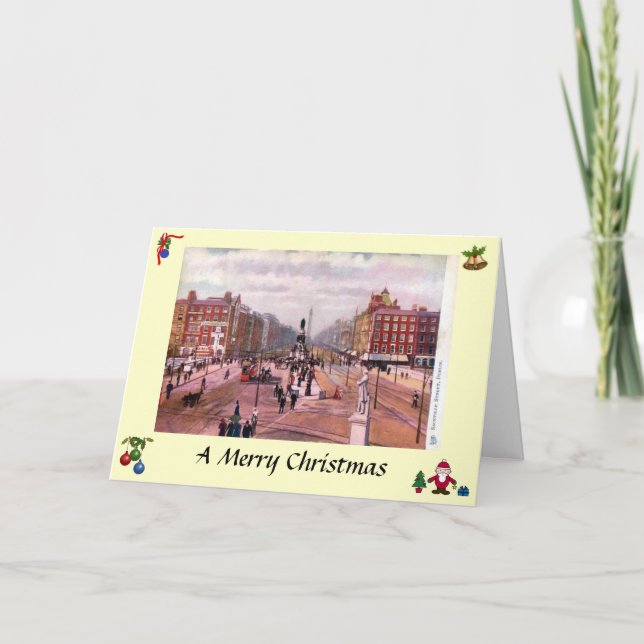 Weihnachtskarte - Dublin, Irland Feiertagskarte (Vorderseite)