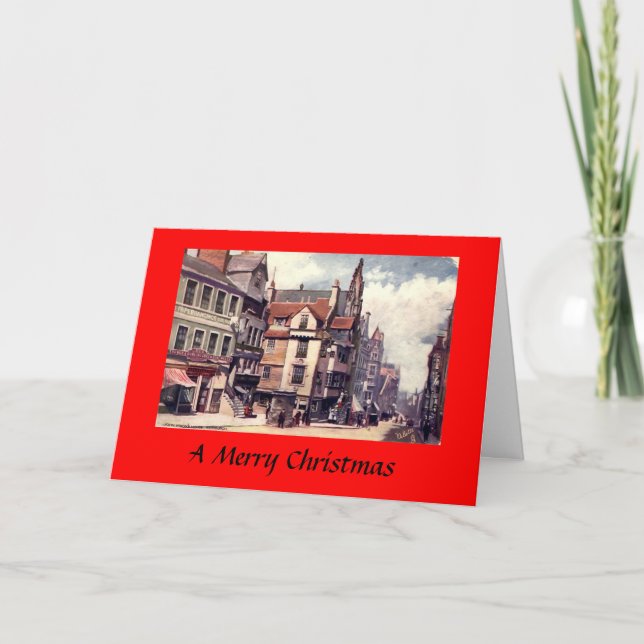 Weihnachtskarte - Edinburgh Feiertagskarte (Vorderseite)