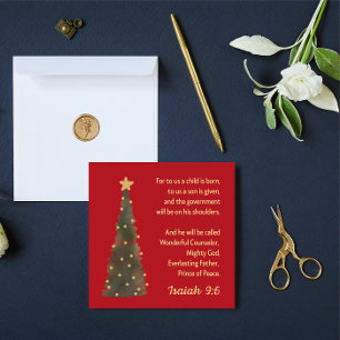 Weihnachtskarte: Ein Sohn wird uns gegeben Feiertagskarte