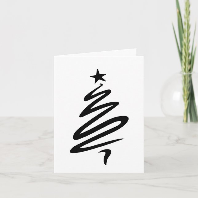 Weihnachtskarte, einfach, Minimalistisch Karte (Vorderseite)