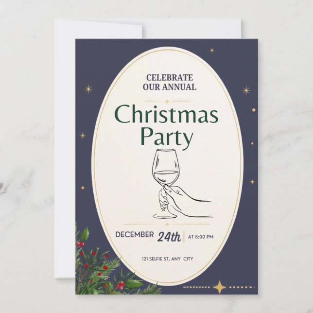 Weihnachtskarte Einladung (Vorderseite)
