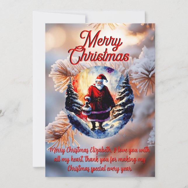 Weihnachtskarte Einladung (Vorderseite)