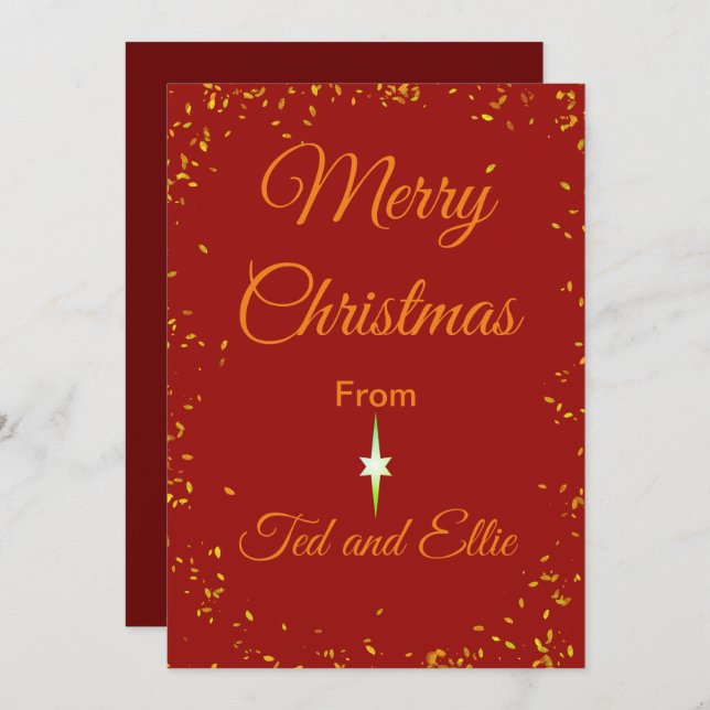 Weihnachtskarte Einladung (Vorne/Hinten)