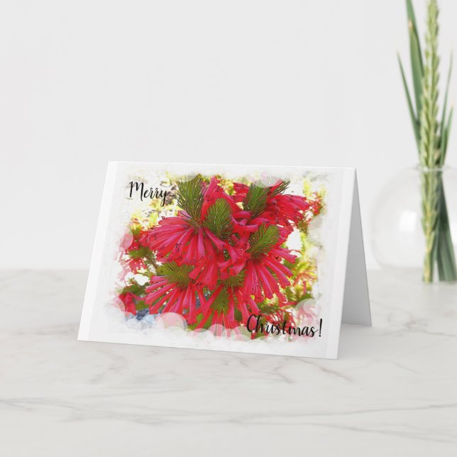 Weihnachtskarte - Erica-Blume Karte (Vorderseite)