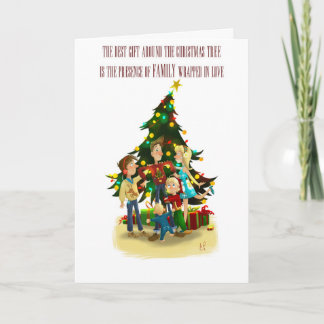 Weihnachtskarte - Familie zu Weihnachten