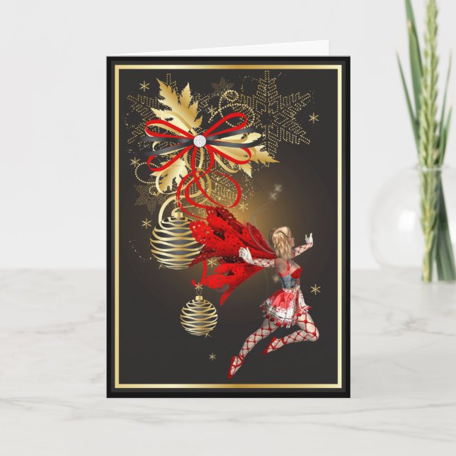 Weihnachtskarte Fee Feiertagskarte (Vorderseite)