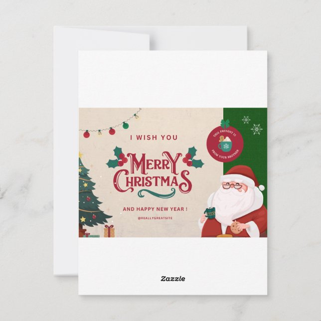 Weihnachtskarte Feiertagskarte (Rückseite)