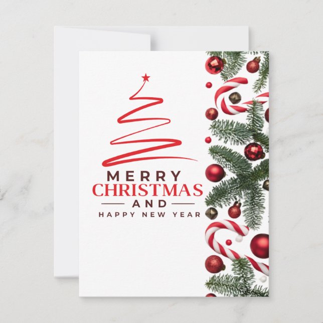 Weihnachtskarte Feiertagskarte (Vorderseite)