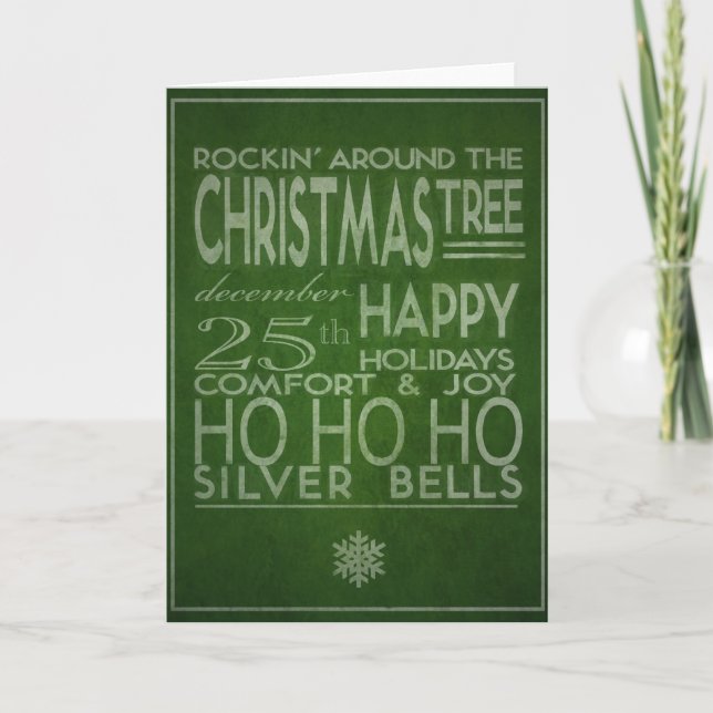 Weihnachtskarte Feiertagskarte (Vorderseite)