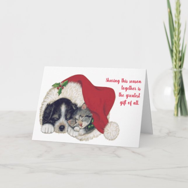 Weihnachtskarte Feiertagskarte (Vorderseite)