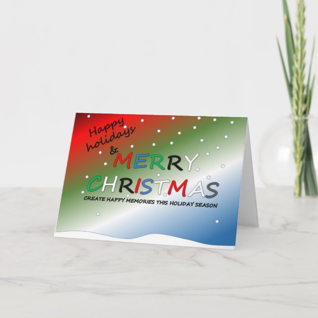 Weihnachtskarte Feiertagskarte (Vorderseite)