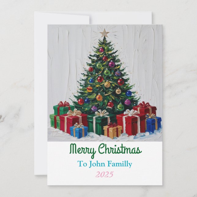 Weihnachtskarte Feiertagskarte (Vorderseite)