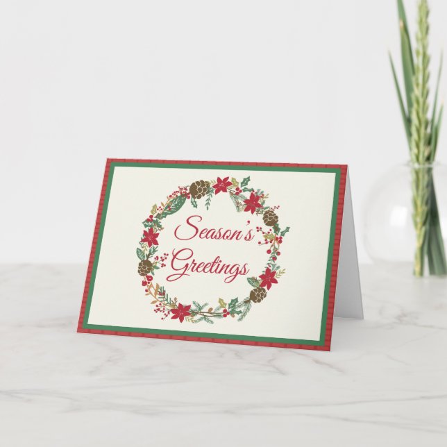 Weihnachtskarte Feiertagskarte (Vorderseite)